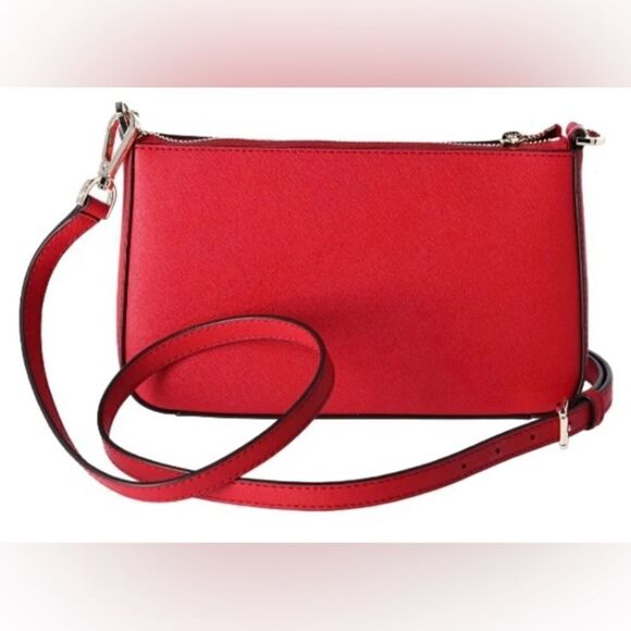 Michael Kors Jet Set Medium Saffiano Leather Crossbody Bag - Picture 12 of 14